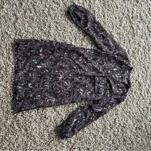 Patterned Long Sleeve Dress